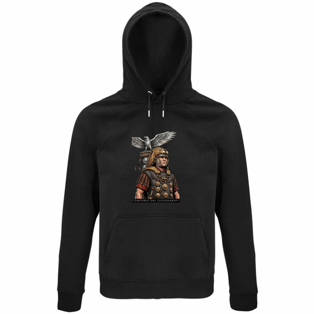 Felpa Organica Unisex Cappuccio Aquilifero