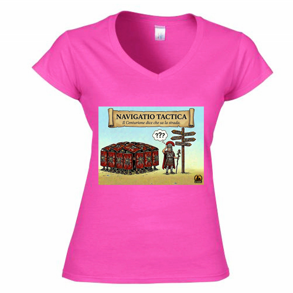T-Shirt Donna Scollo V NAVIGATIO TACTICA