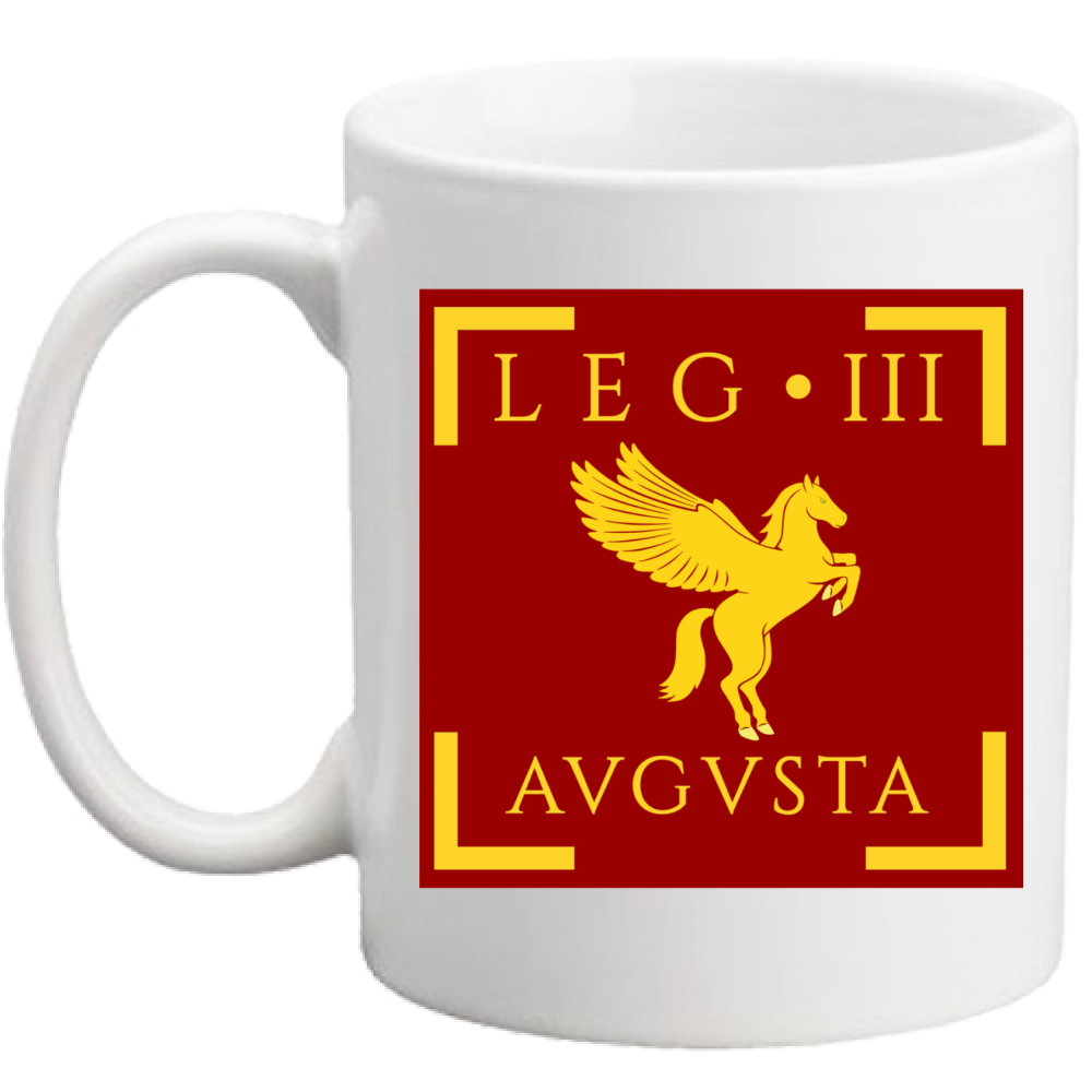 Tazza Tazza sfondo bianca con insegna PEGASO ALATO III L
