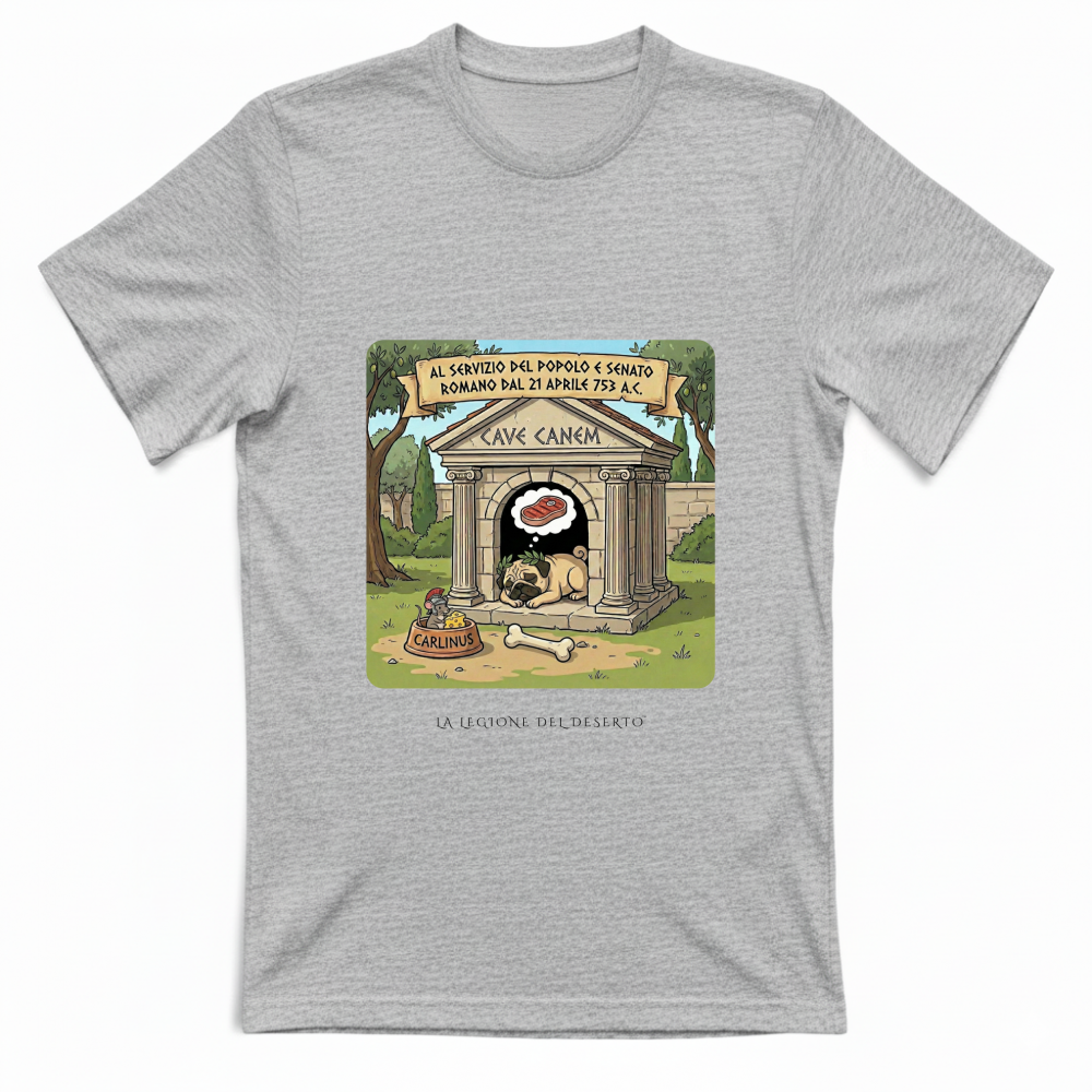 T-Shirt Unisex Carlinus Cave Canem - Il Guardiano Pigro