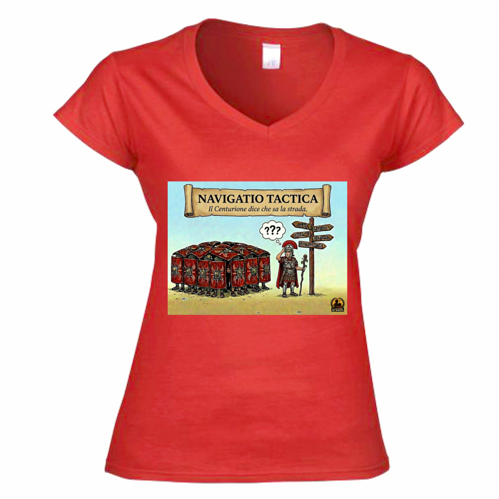 T-Shirt Donna Scollo V NAVIGATIO TACTICA
