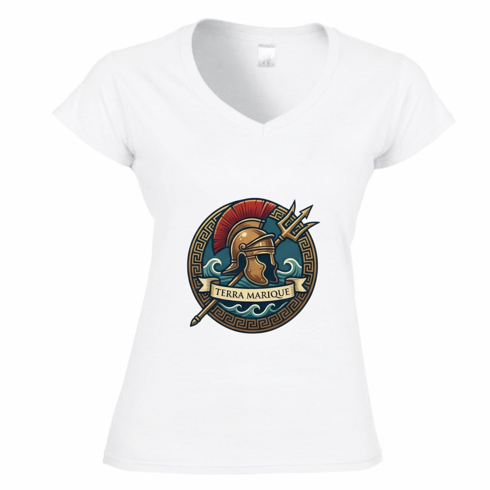 T-Shirt Donna Scollo V TERRA MARIQUE - Per terra e per mare