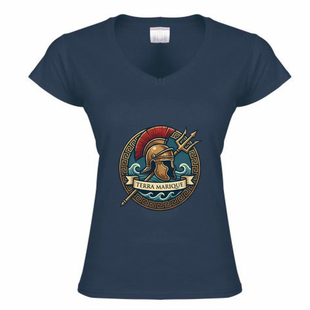 T-Shirt Donna Scollo V TERRA MARIQUE - Per terra e per mare