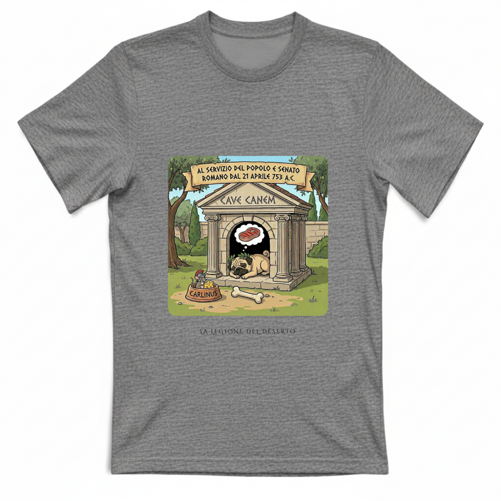 T-Shirt Unisex Carlinus Cave Canem - Il Guardiano Pigro