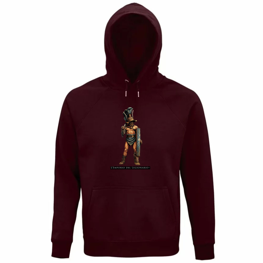 Felpa Organica Unisex Cappuccio Mirmillone