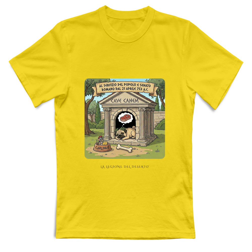 T-Shirt Unisex Carlinus Cave Canem - Il Guardiano Pigro