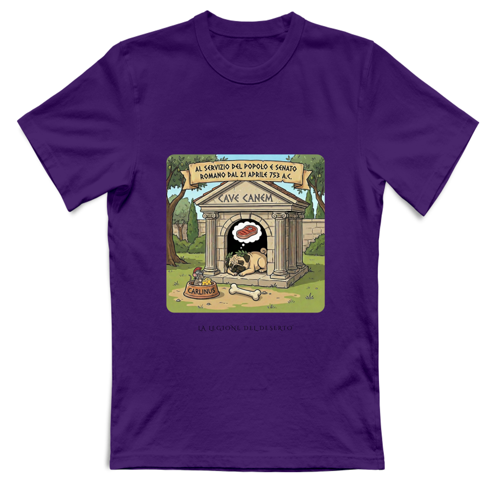 T-Shirt Unisex Carlinus Cave Canem - Il Guardiano Pigro