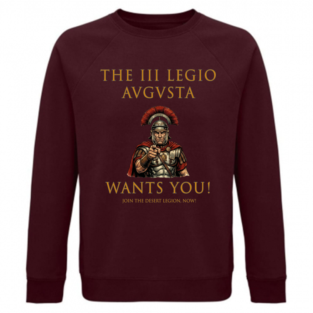 Felpa Unisex Organica Felpa La III Legione Augusta Wants you!