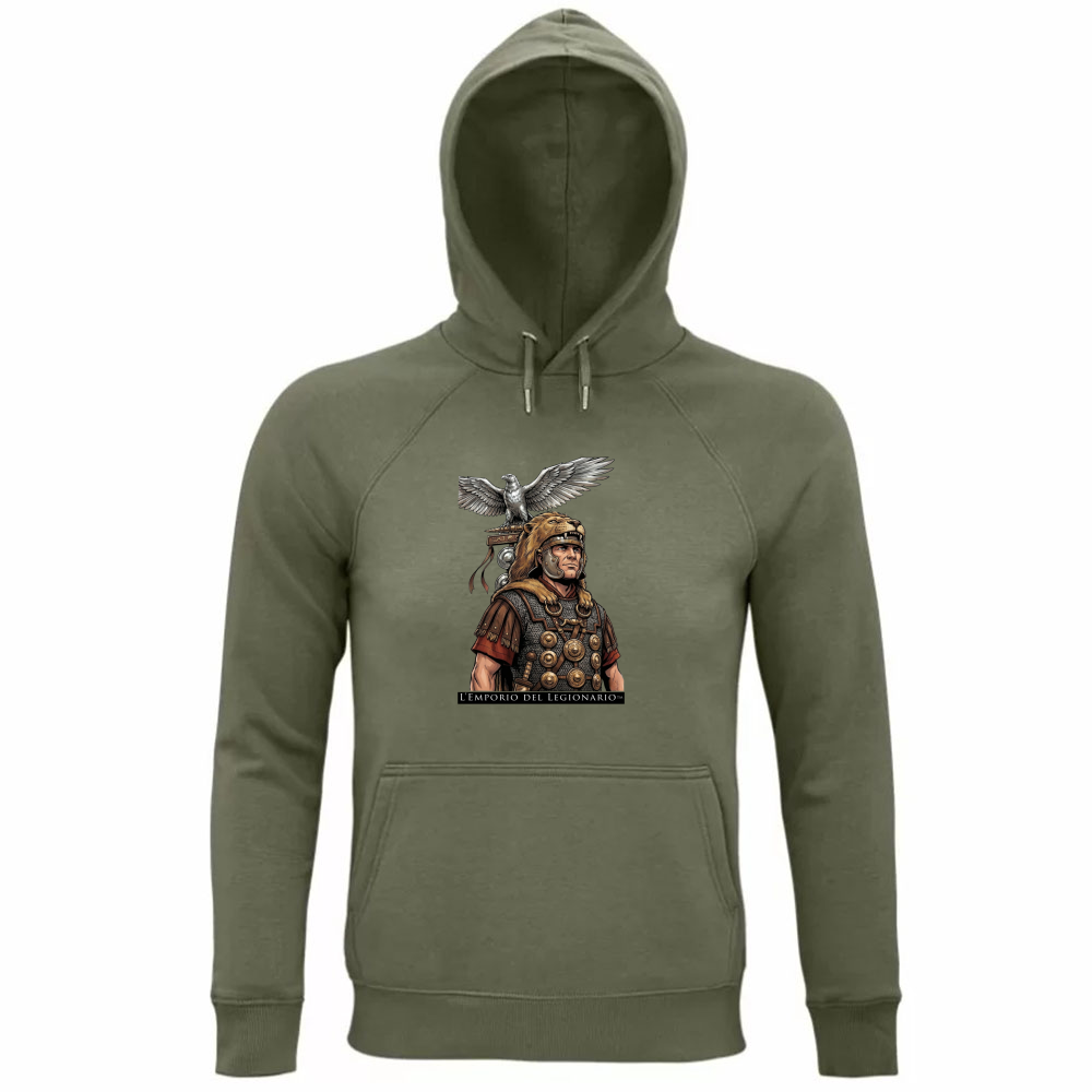 Felpa Organica Unisex Cappuccio Aquilifero