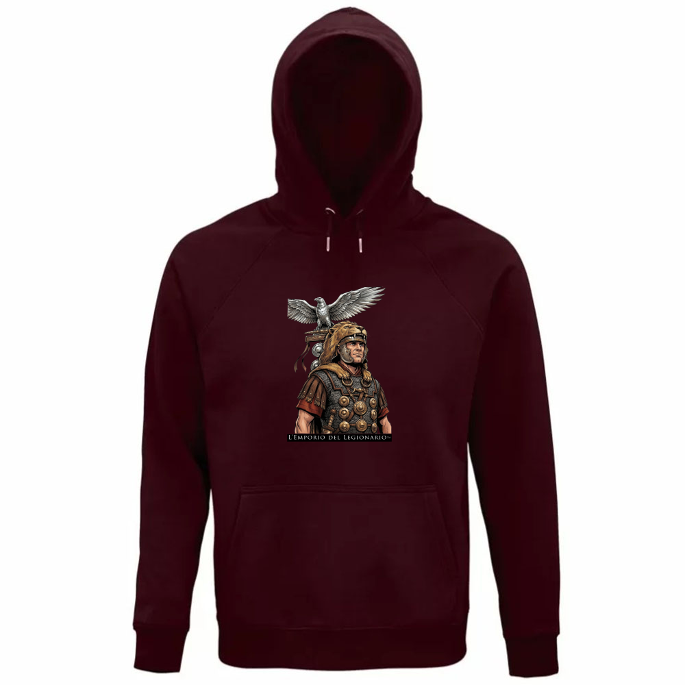 Felpa Organica Unisex Cappuccio Aquilifero