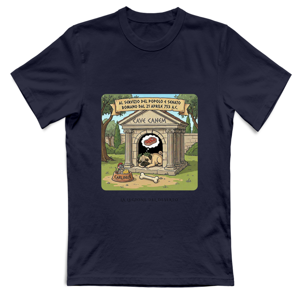 T-Shirt Unisex Carlinus Cave Canem - Il Guardiano Pigro