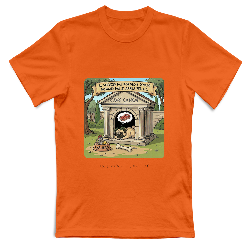 T-Shirt Unisex Carlinus Cave Canem - Il Guardiano Pigro