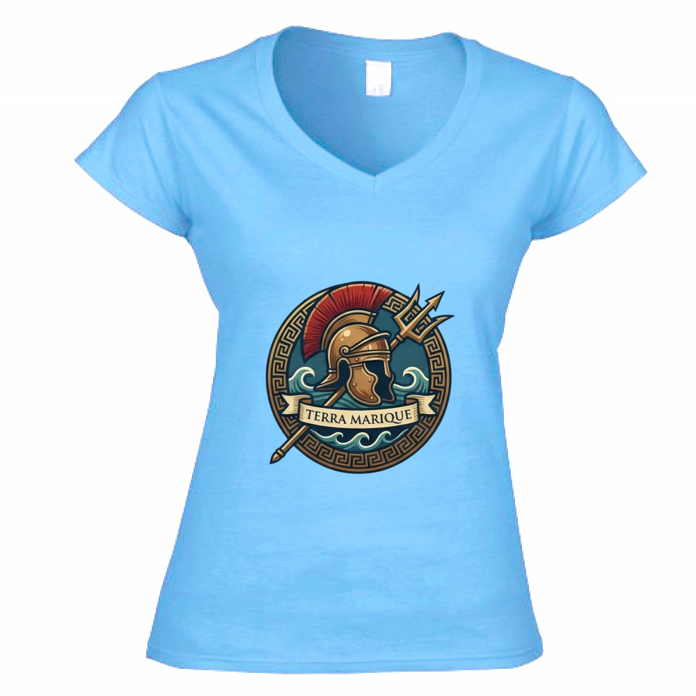 T-Shirt Donna Scollo V TERRA MARIQUE - Per terra e per mare