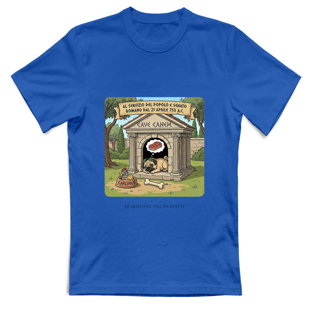 T-Shirt Unisex Carlinus Cave Canem - Il Guardiano Pigro
