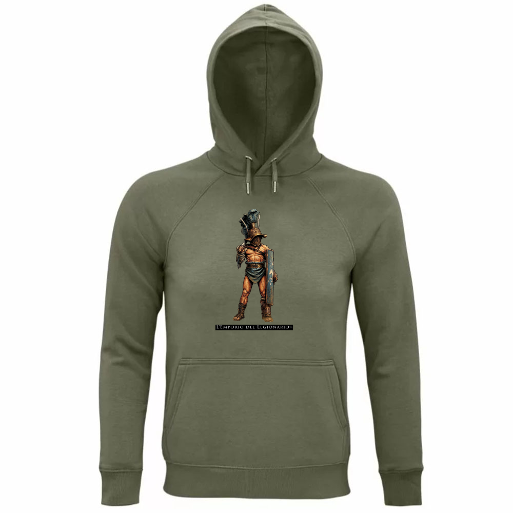 Felpa Organica Unisex Cappuccio Mirmillone