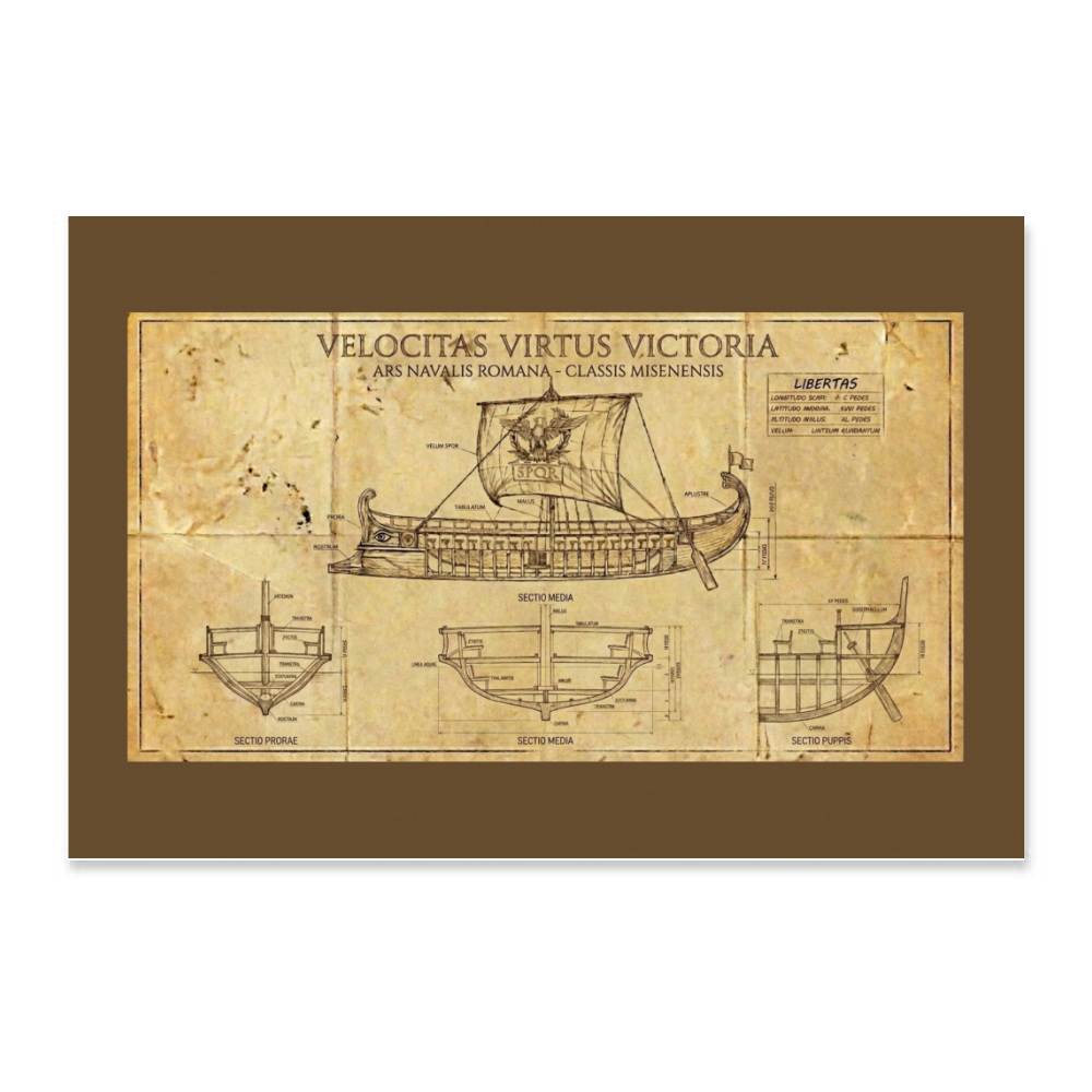 Poster 45x30 La Liburna LIBERTAS - Marina Imperiale romana - CL