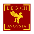 Adesivi Quadrati 10cm 6pz Adesivo quadrato insegna III LEGIO AUGUSTA