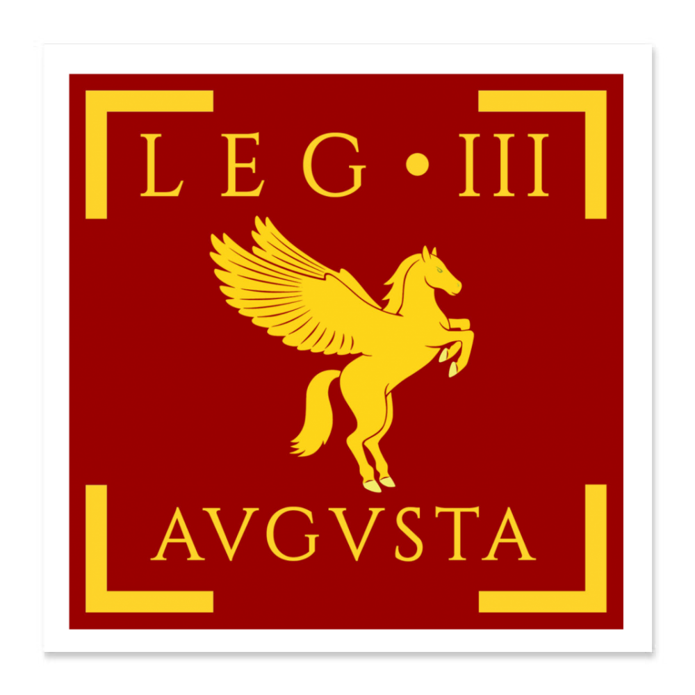 Adesivi Quadrati 10cm 6pz Adesivo quadrato insegna III LEGIO AUGUSTA