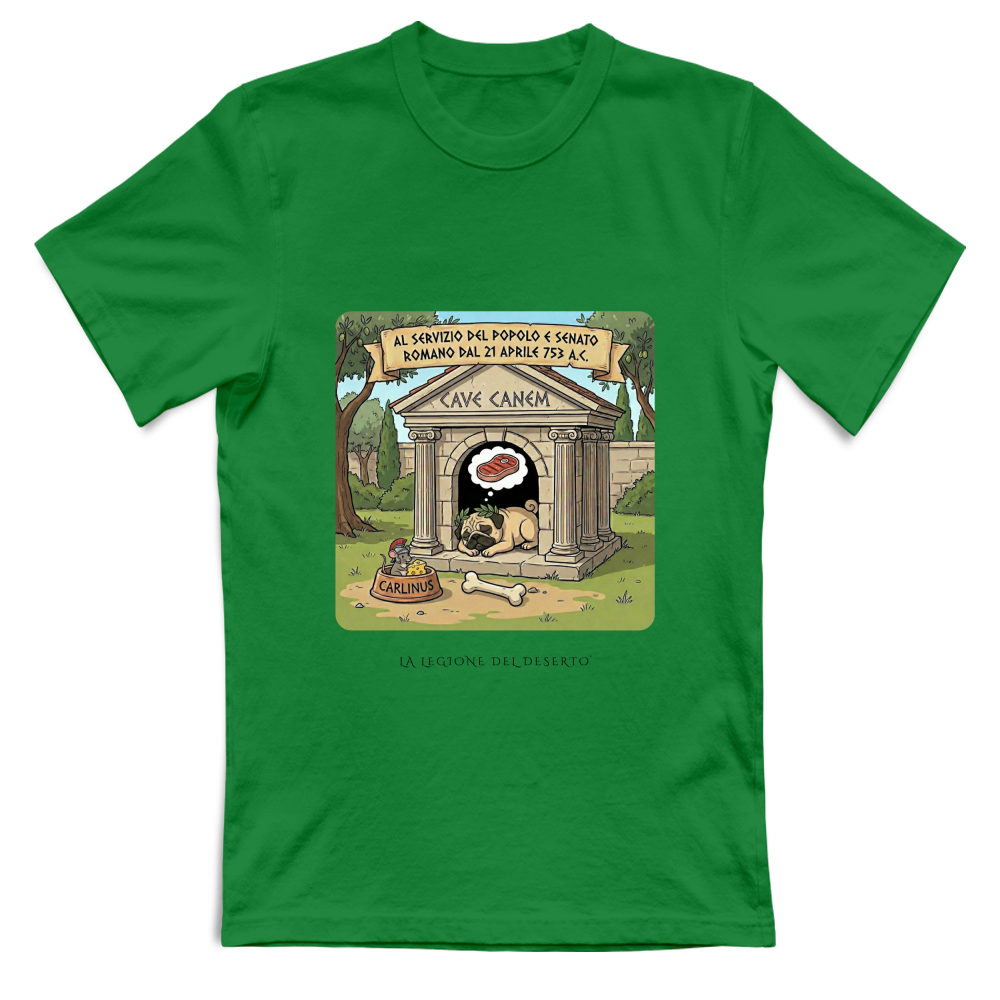 T-Shirt Unisex Carlinus Cave Canem - Il Guardiano Pigro