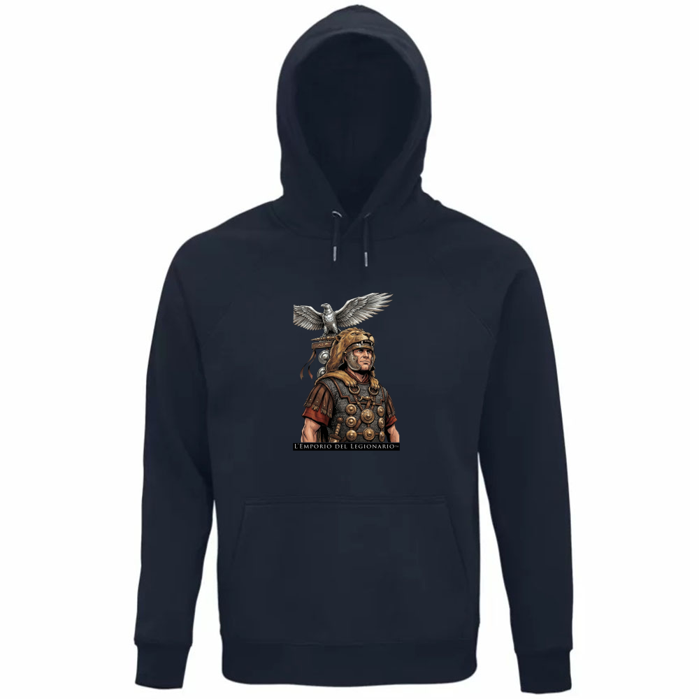 Felpa Organica Unisex Cappuccio Aquilifero