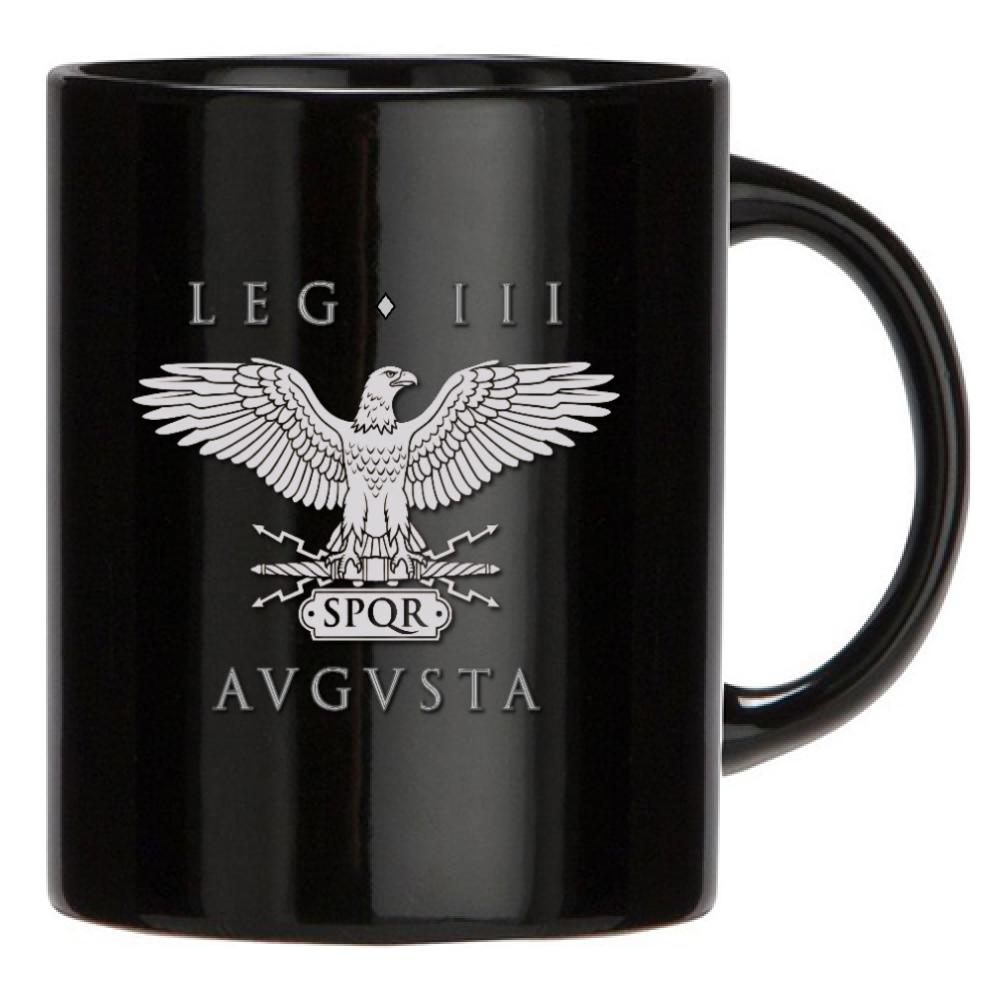 Tazza Nera LEGIONE III AUGUSTA argento