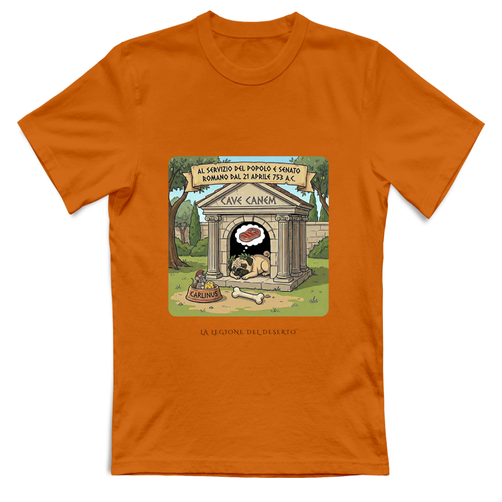 T-Shirt Unisex Carlinus Cave Canem - Il Guardiano Pigro