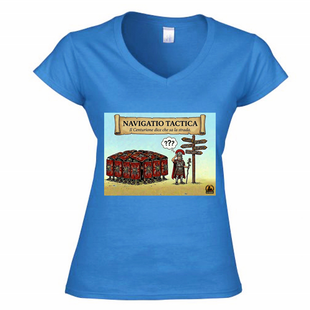 T-Shirt Donna Scollo V NAVIGATIO TACTICA
