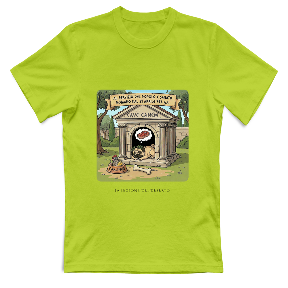 T-Shirt Unisex Carlinus Cave Canem - Il Guardiano Pigro