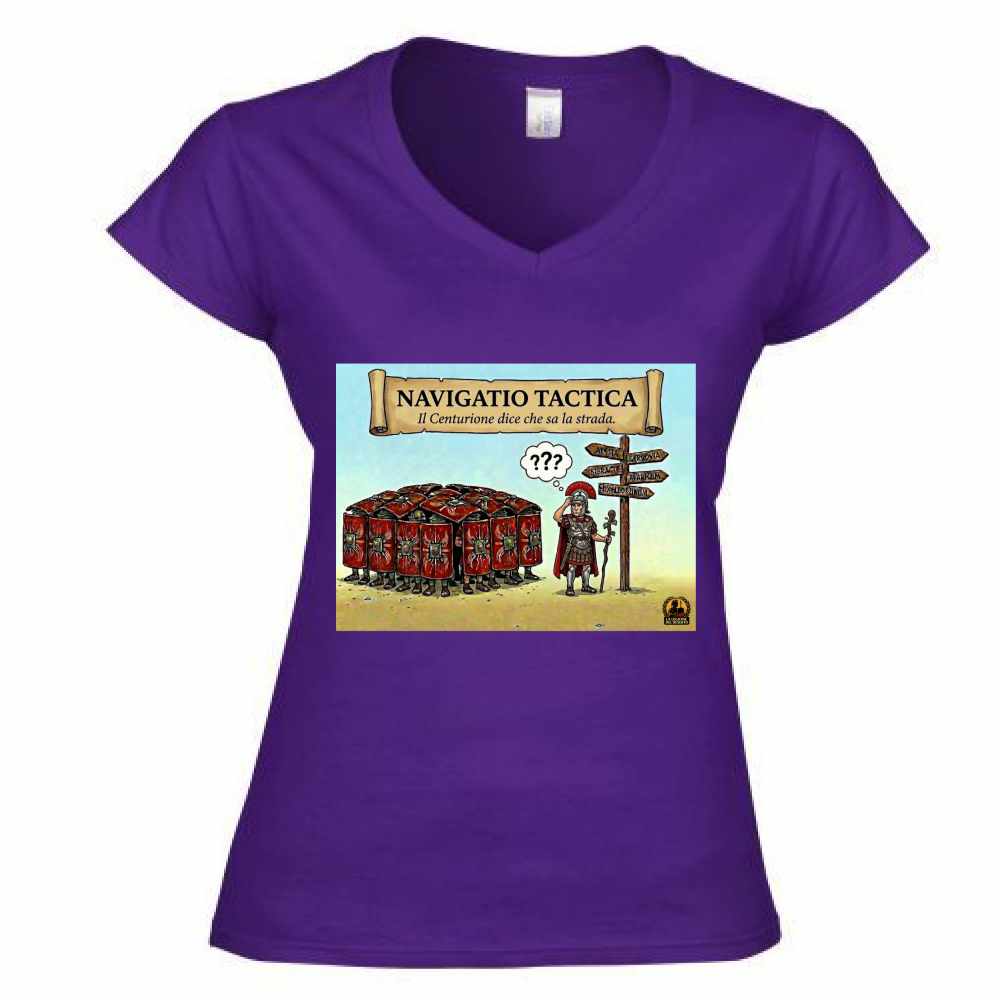 T-Shirt Donna Scollo V NAVIGATIO TACTICA
