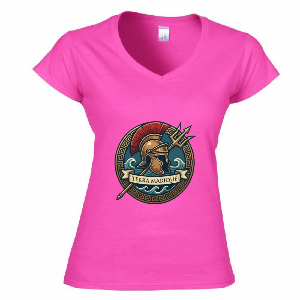 T-Shirt Donna Scollo V TERRA MARIQUE - Per terra e per mare