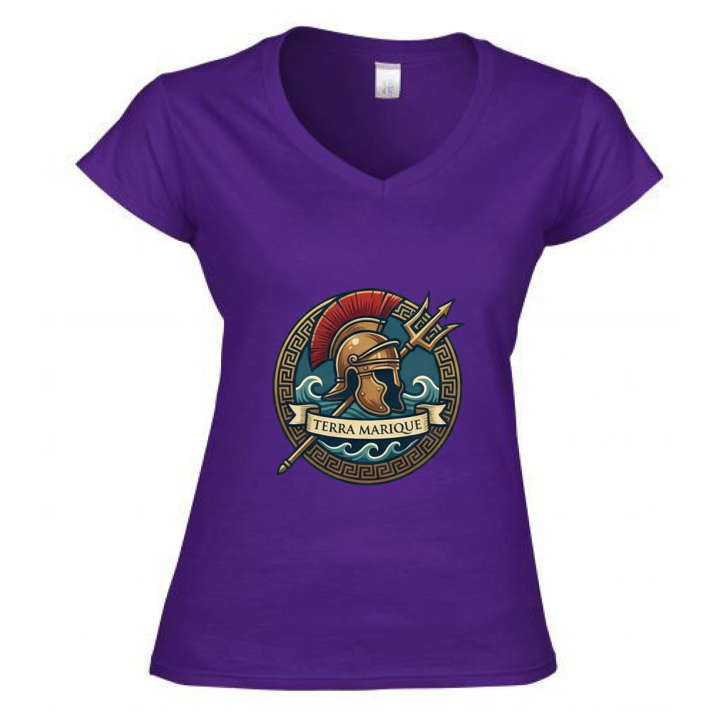 T-Shirt Donna Scollo V TERRA MARIQUE - Per terra e per mare