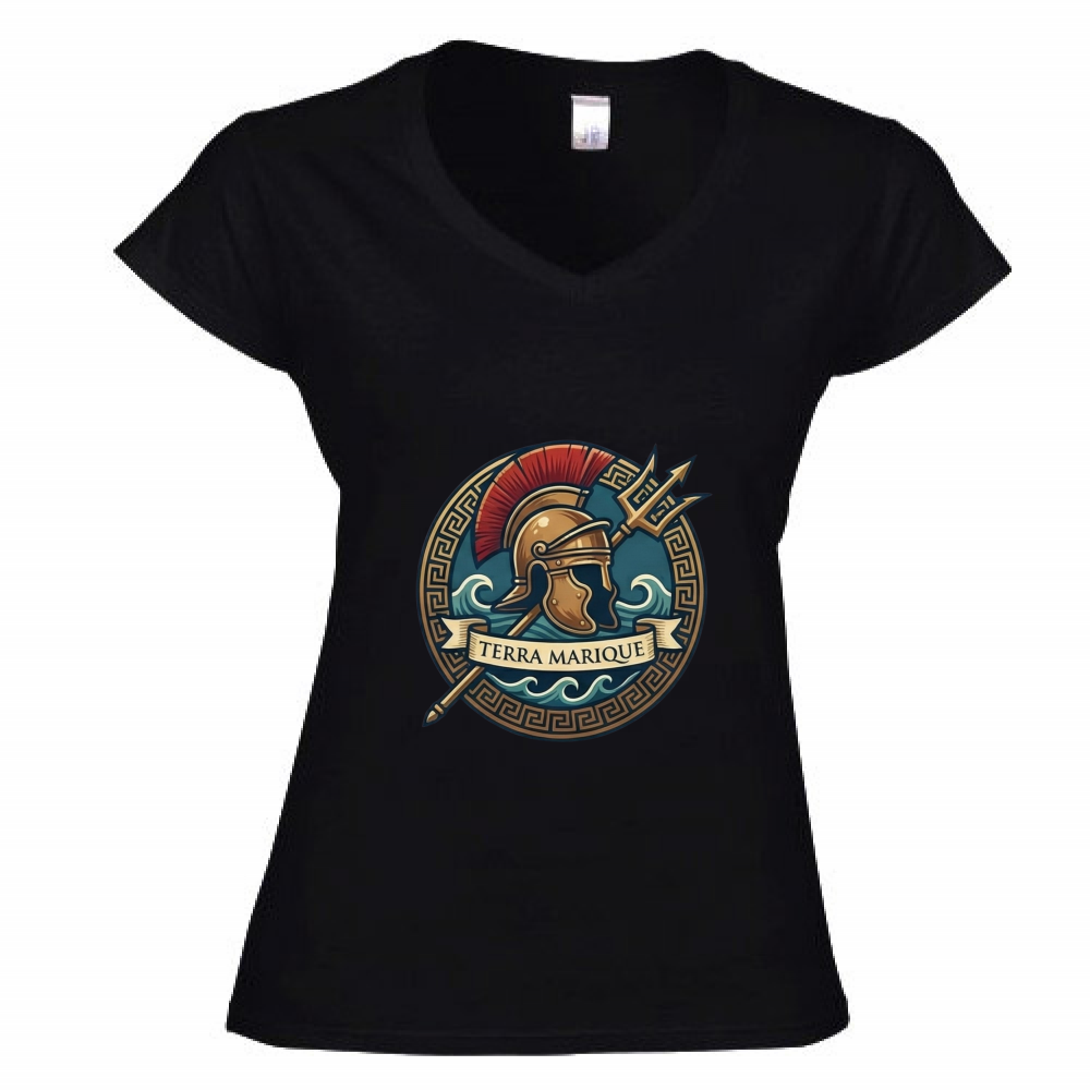 T-Shirt Donna Scollo V TERRA MARIQUE - Per terra e per mare