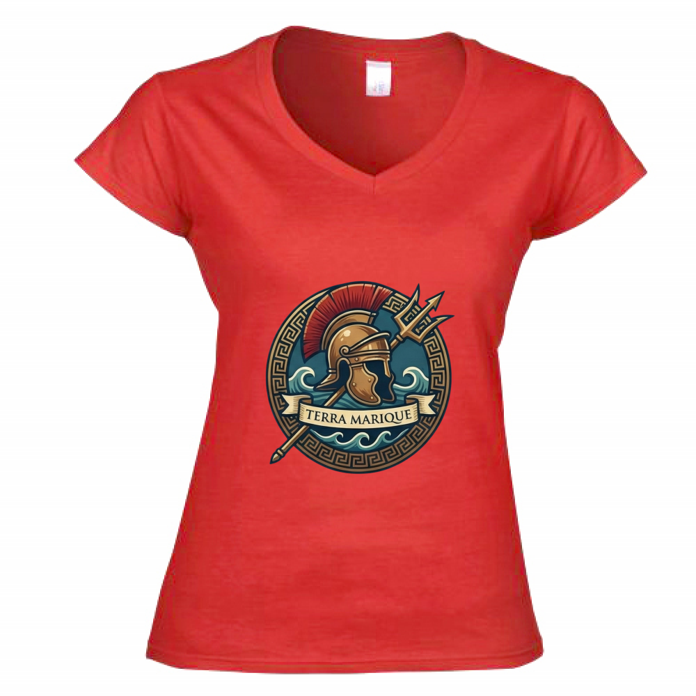T-Shirt Donna Scollo V TERRA MARIQUE - Per terra e per mare